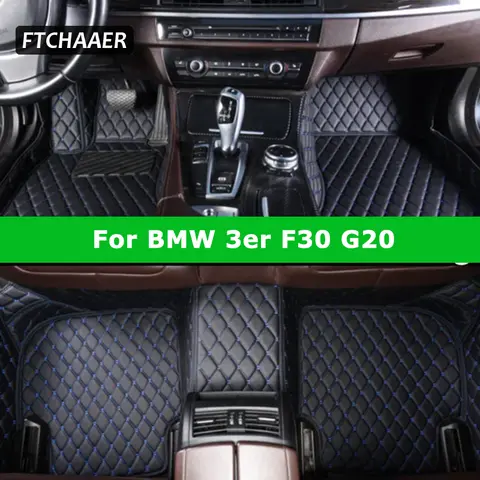 FTCHAAER 맞춤형 자동차 바닥 매트, BMW 3er F30 G20 2013-2023 316-340, 자동차 카펫 발 코체 액세서리