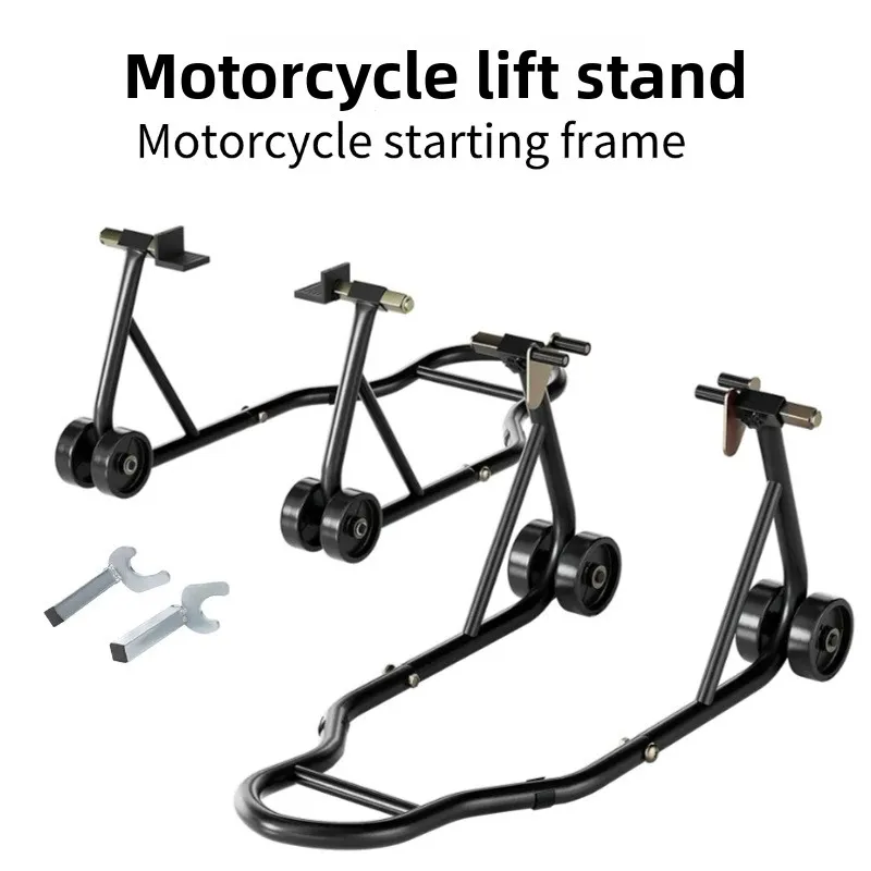 

Motorcycle Stand Front Rear Wheel Carrier Parking Paddock Lift Rack Motorcycle Parking Rack Adjustable Motorcycle Lifting Rack