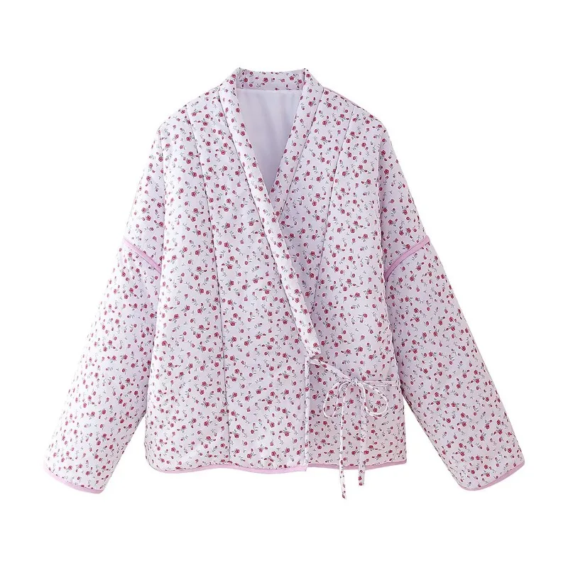 Women's Winter Autumn Tops Coat Cotton Coat Lace Printed Comfortable Slim Simple Fashion New Soft Versatile Leisure Slim Niche