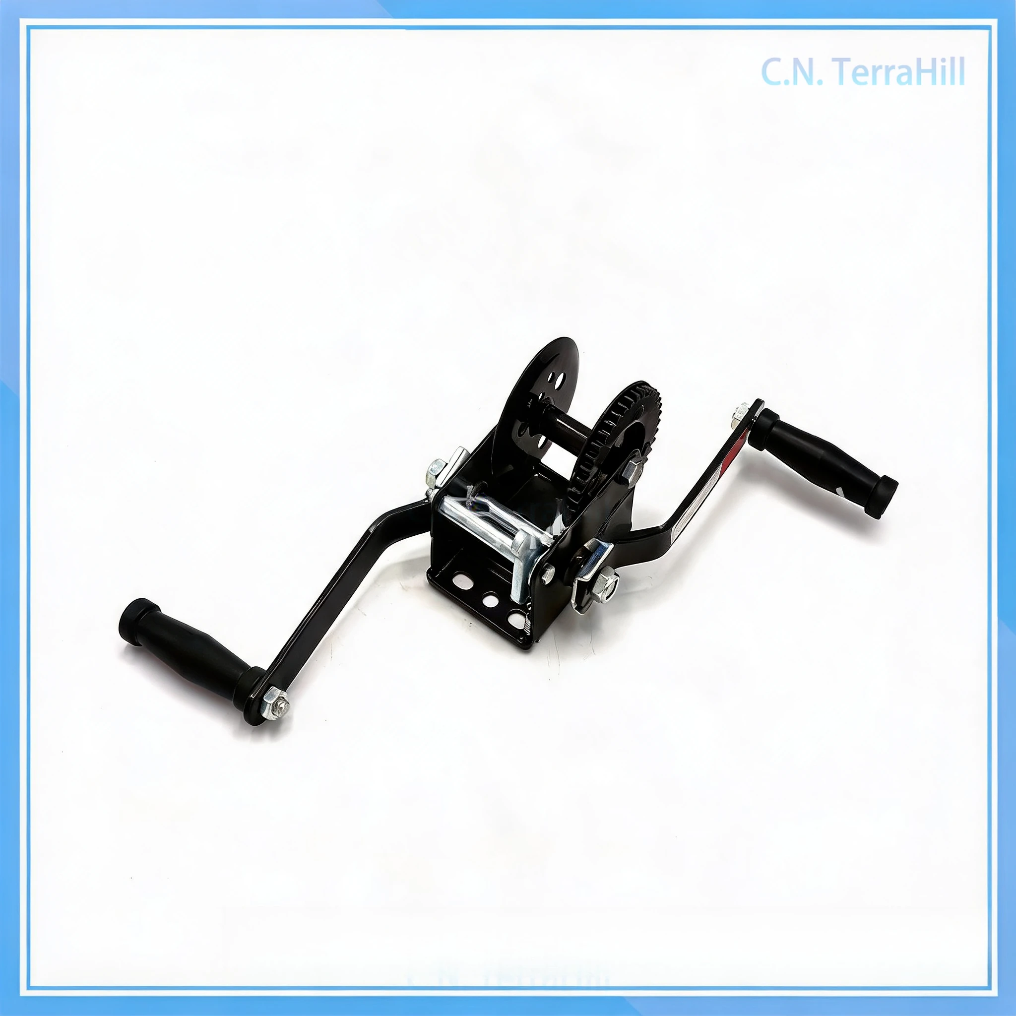 800LB Manual Winch Boat Hand Winch with Double Handles Heavy Duty Hand Crank Winch