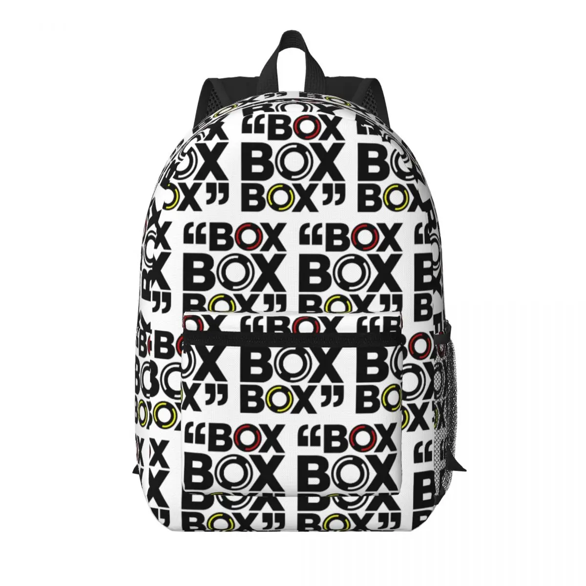 "Box Box Box" F1 Tyre Compound Design Student Backpack School Bag Hiking Travel Daypack for Men Women Bookbag Shoulder Bags
