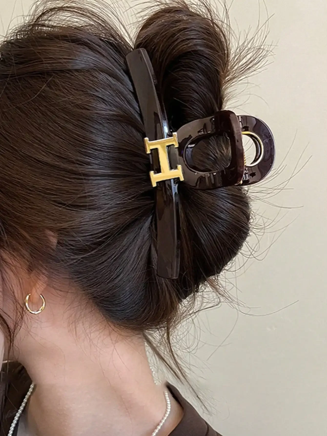 

Geometric Hair Claw Clip For Women Elegant Voluminous Hairstyle Accessory Casual Daily Weekend Use
