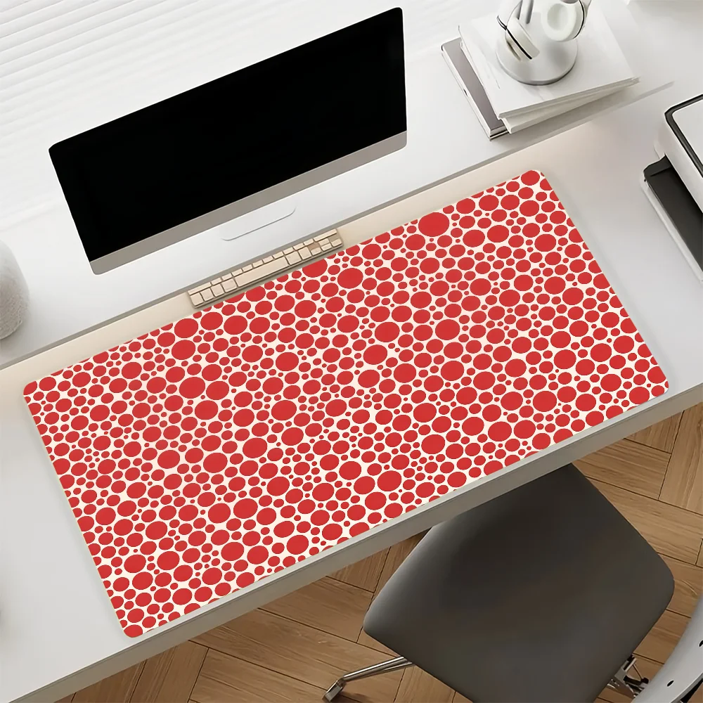 Japanese Artist Y-yayoi Kusama Mouse Pad Anti Slip Rubber Edge Locked Thickened Laptop Gaming Desk Mat