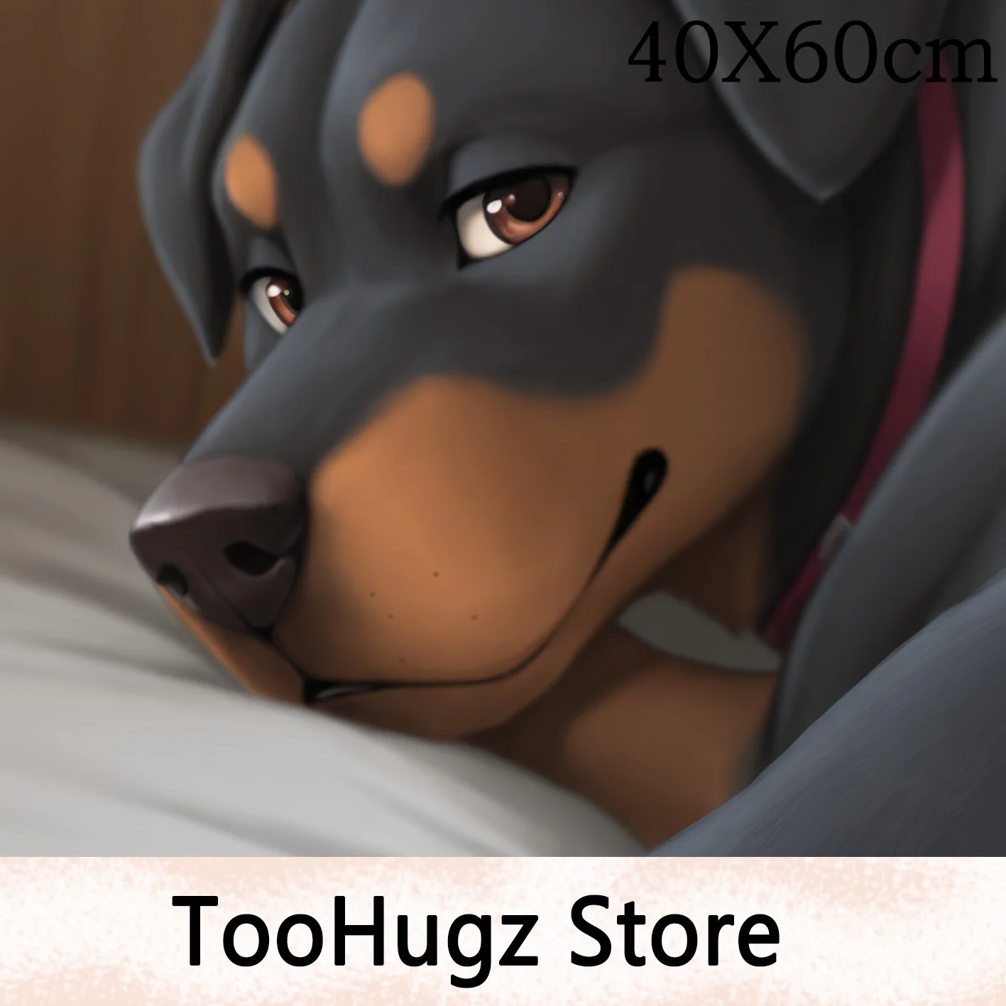 Dog Furry Anime Animal Pillow Cover Anthropomorphic Cartoon Character 40x60cm Sofa Bedding