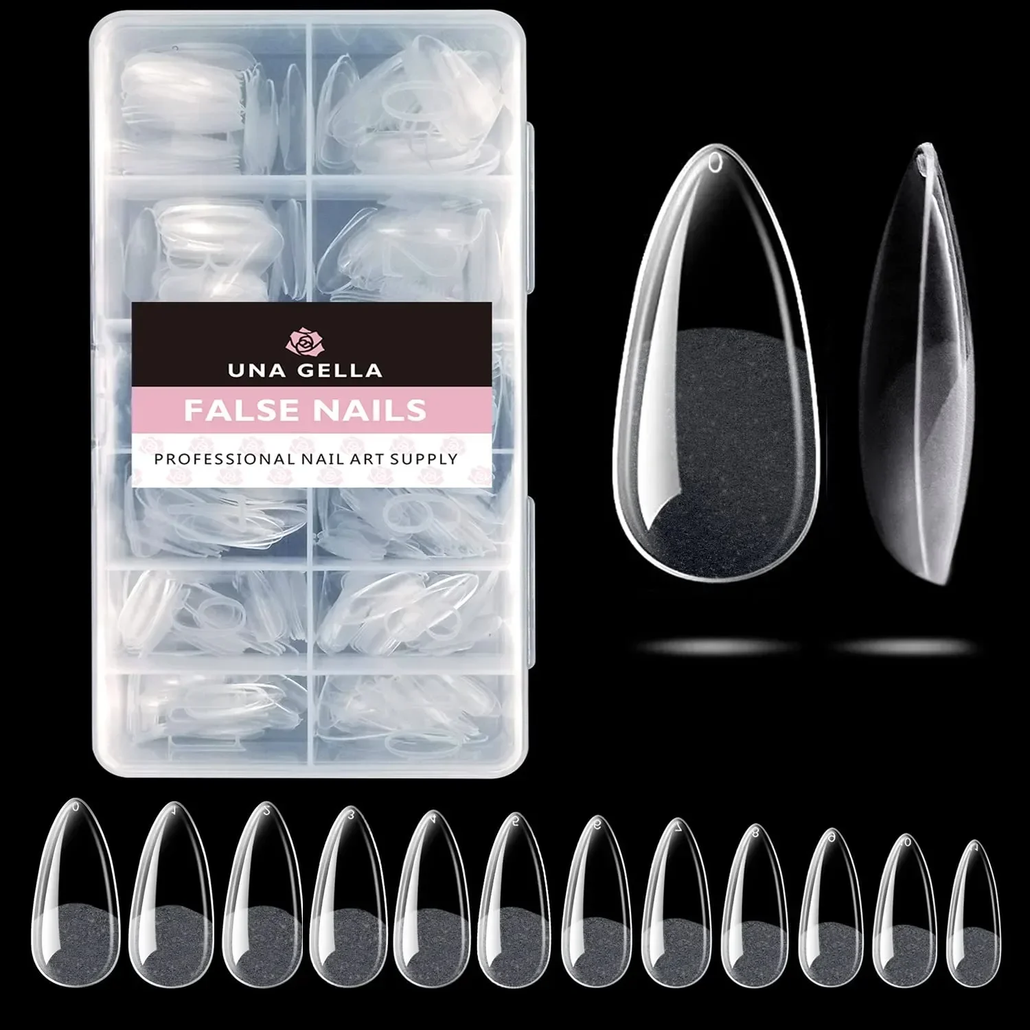 120Pcs Full Cover Press on Nail Tips Stiletto Almond Square Coffin French False Fake Soak Off Gel Nail Extension Tips Capsule