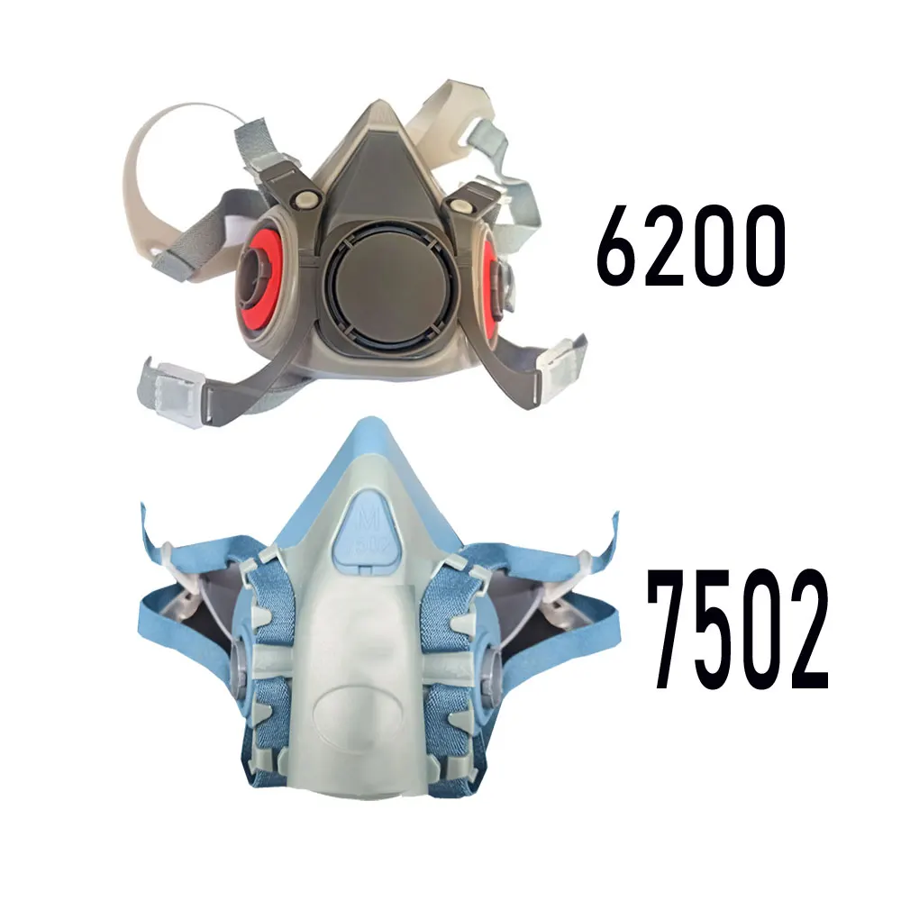 

7502 6200 Half Facepiece Respirator Dust-proof Mask Gas Mask Anti Haze Painting Spraying Protective Mask with 6001 6002 6004