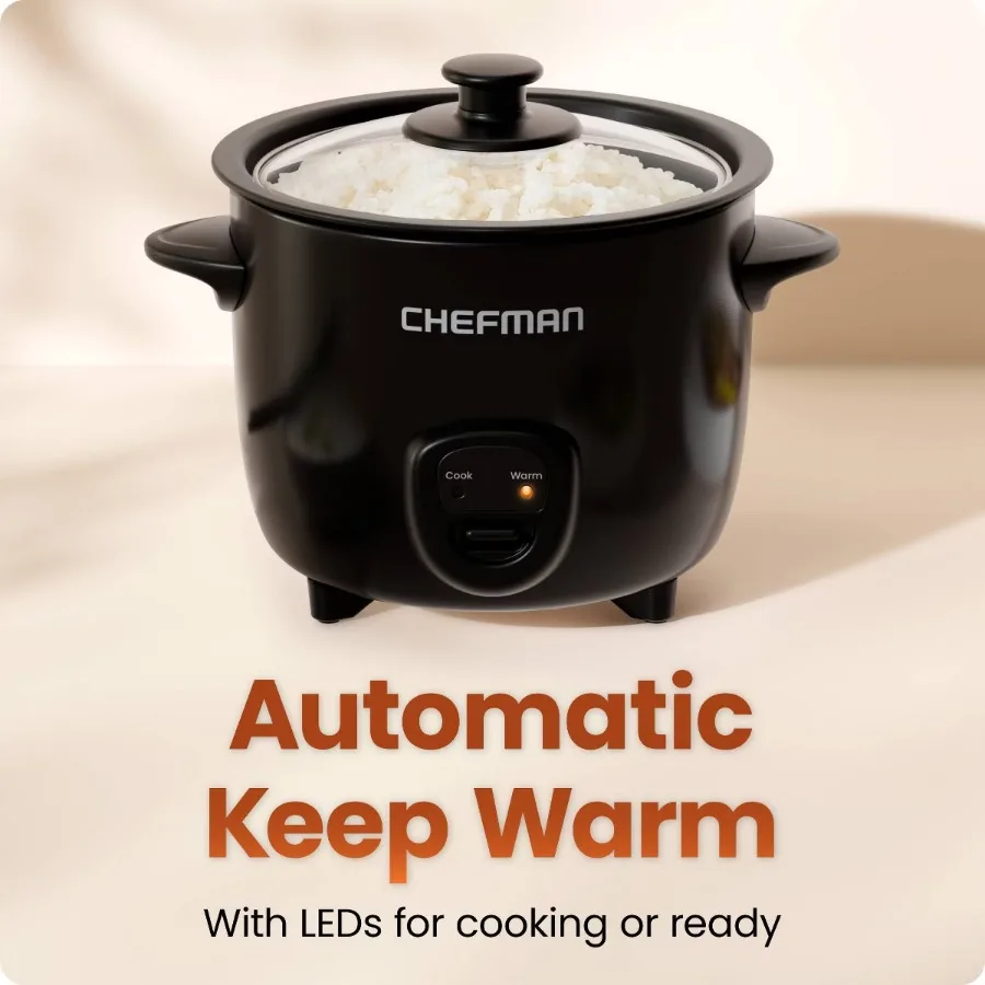 6 Cup Electric Rice Cooker, Non‑Stick Inner Pot, Automatic Keep Warm, Compact Kitchen Rice Maker