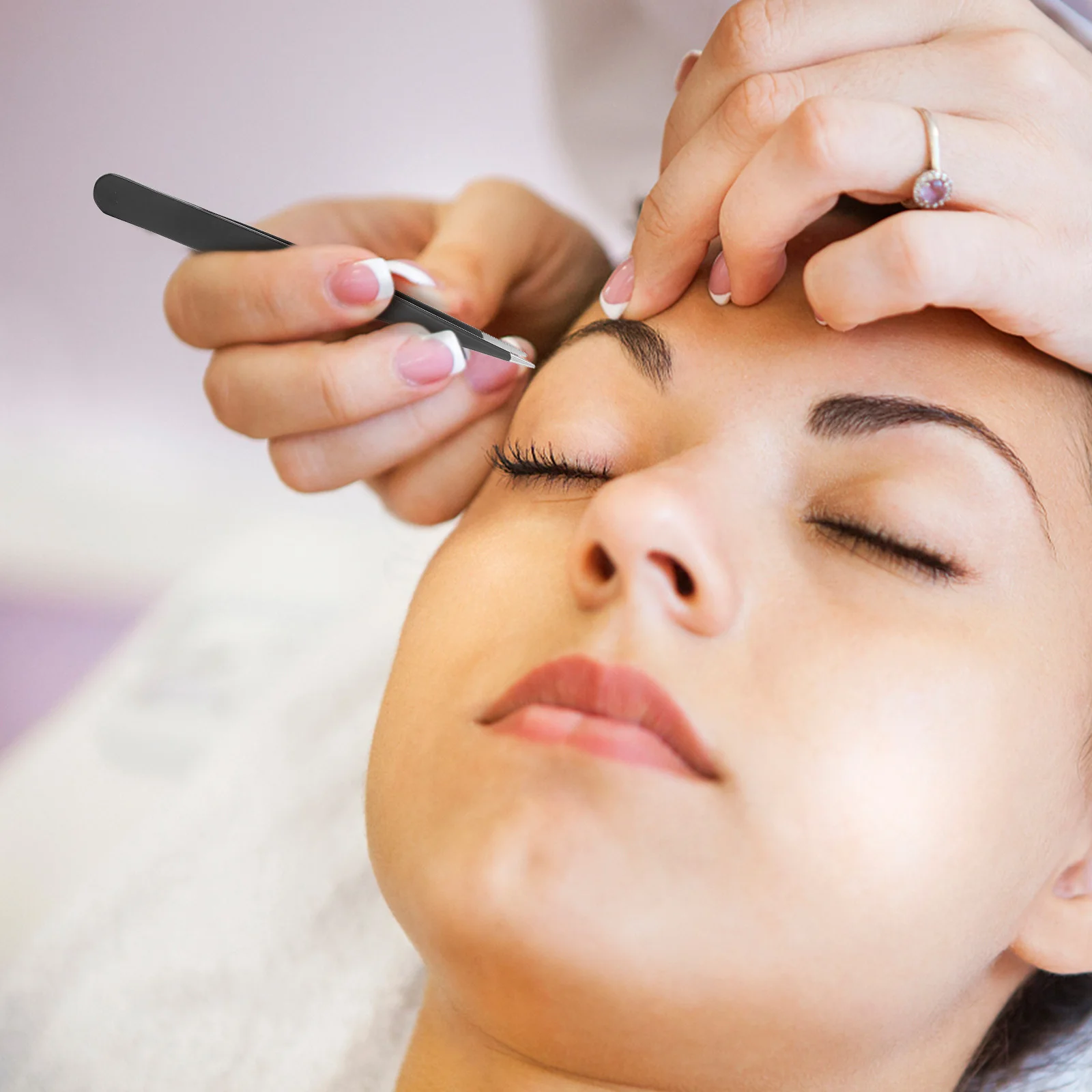 Pinzas para cejas coloridas, pinzas de boca puntiaguda de acero inoxidable, maquillaje portátil ligero, pinza para cejas, 4 Uds.