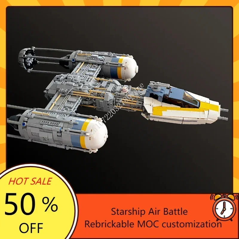 1671PCS MOC Space Battle Y-wing Starfighter Bomber Model Building Blocks Technology Bricks DIY Creative Assembly Toys Kids Gifts