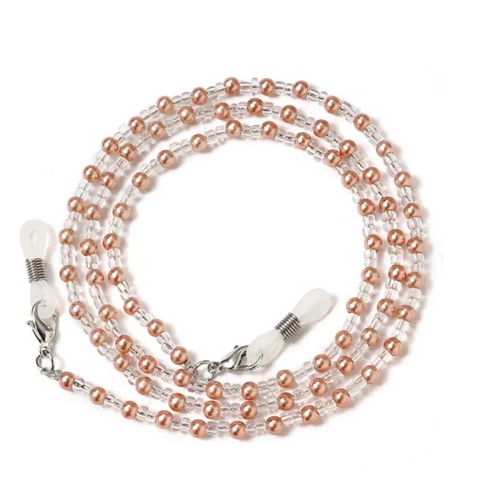 Femmes perle cristal lunettes à paupières corde lunettes de soleil chaînes perlées lunettes chaînes masque chaînes perles lunettes chaîne cordon de lunettes