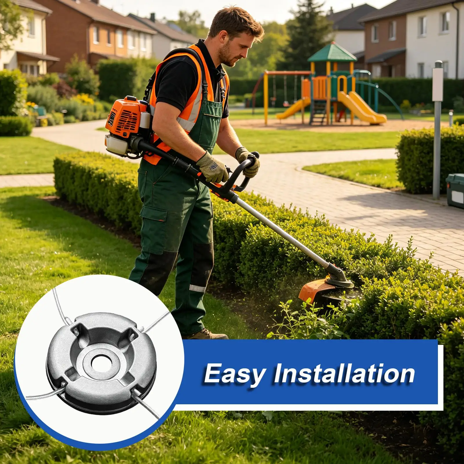 String Trimmer Head Aluminum Universal Heavy Duty Attachments String Trimmer Replacement Head For Lawn Yard Outdoor Grass Hedge