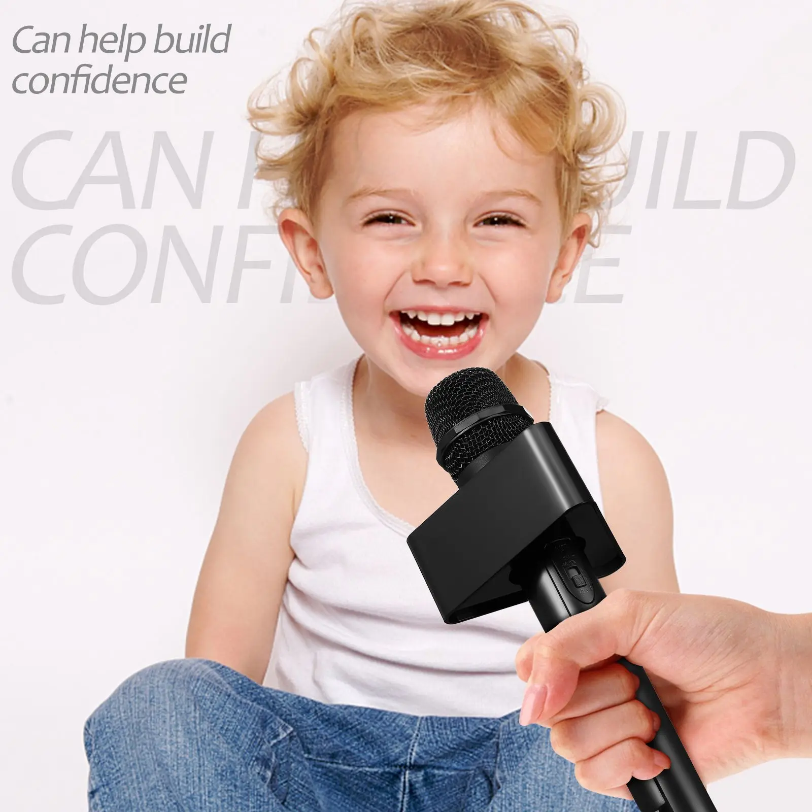 

Fake Microphone Toy Purple Tip Black Triangle Stage Performance Plaything Plastic Construction Role Play Mic Prop