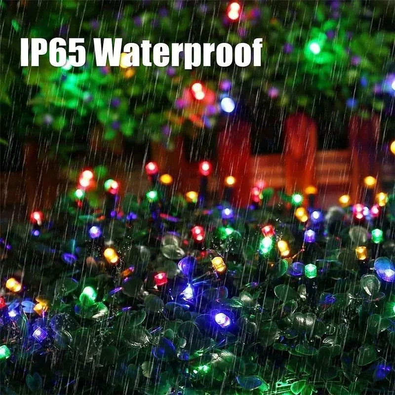 8 Modes Solar LED Garland String Lights Waterproof Outdoor Christmas Fairy Lighting Patio Garden Wedding Holiday Decor Lamp
