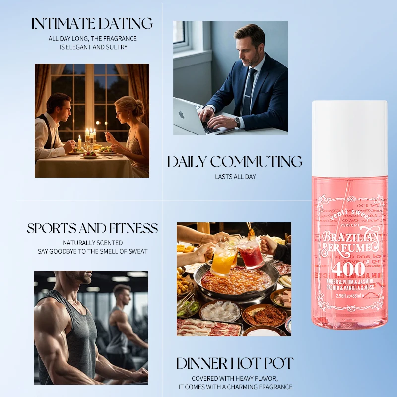 Digital Perfume Body Spray, Long-lasting Natural Fragrance, Alcohol-free, Popular Crushed Brazilian Essential Oil Fragrance