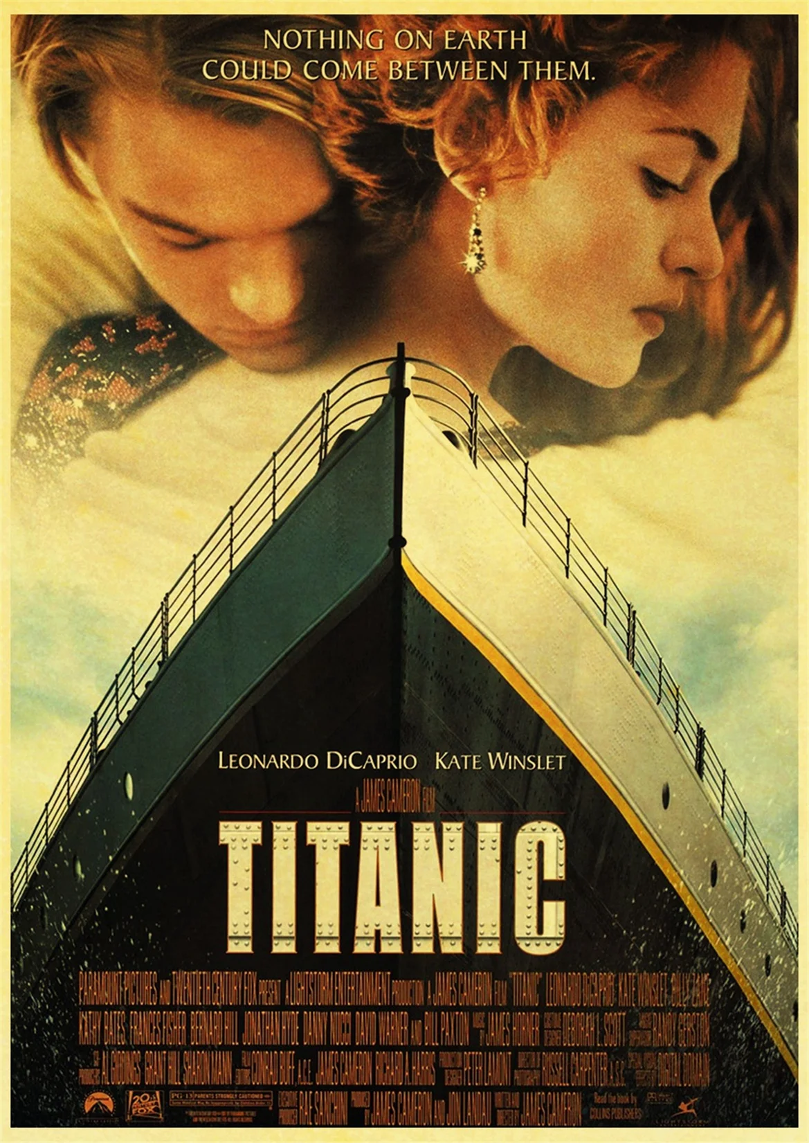 Póster de película clásica TITANIC, póster de Arte de papel Kraft impreso, carteles Retro, decoración de Bar, habitación del hogar, decoración de