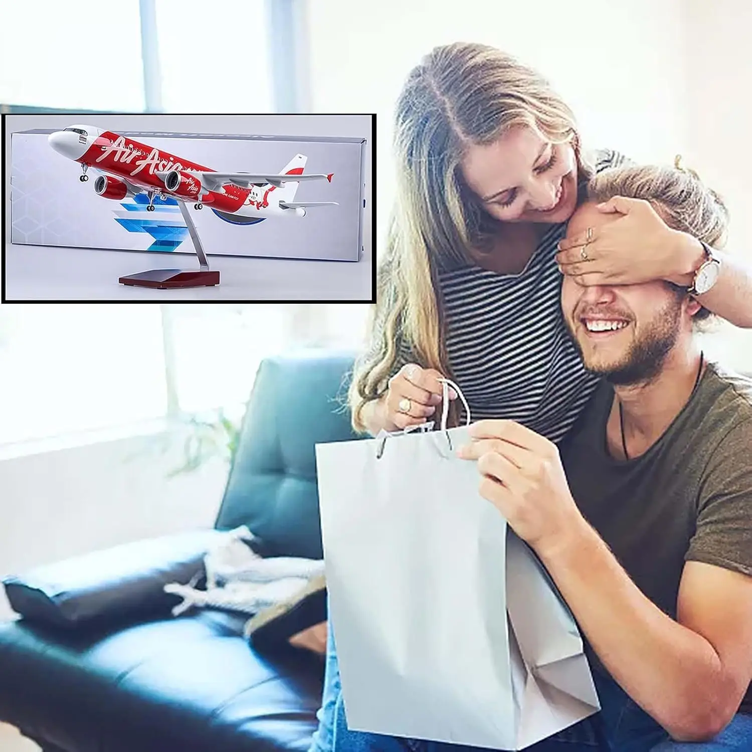 ايرباص 1:80 مقياس 47 سنتيمتر A320 ايرازيا الخطوط الجوية نموذج طائرة 320 دييكاست محاكاة نموذج طائرة للبالغين جمع حلية