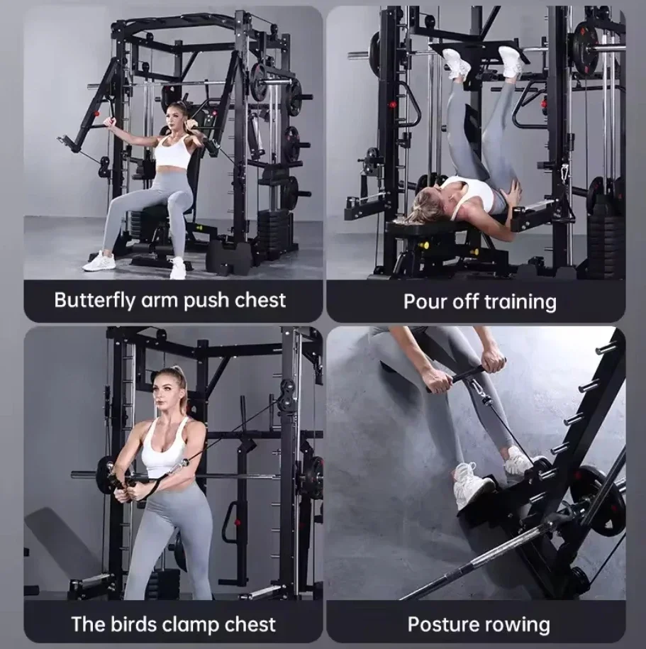 Comprehensive Fitness Rack Home Gym Training Equipment Multi-Functional Smith Machine Bench Press