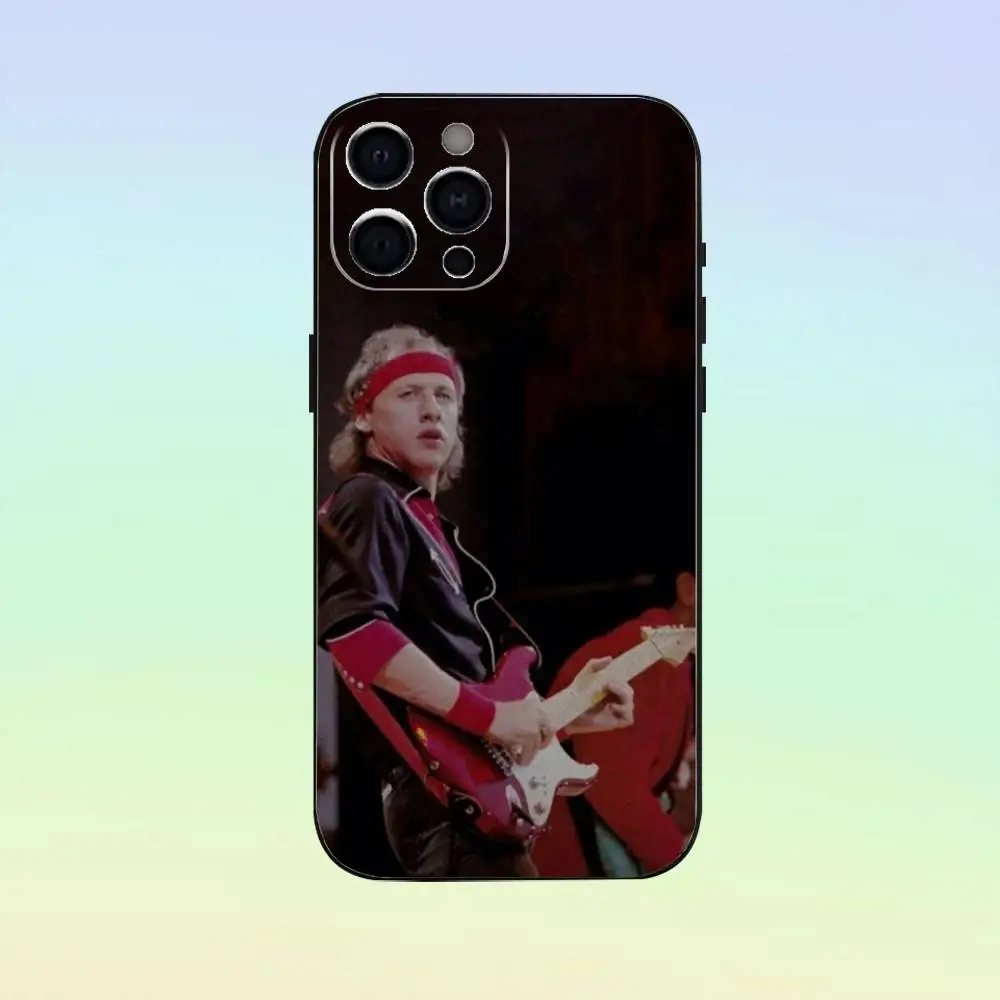 Guitar Singer M-Mark Knopfler Phone Case For iPhone 17,16,15,14,13,12,11 ,Soft Silicone Black Cover