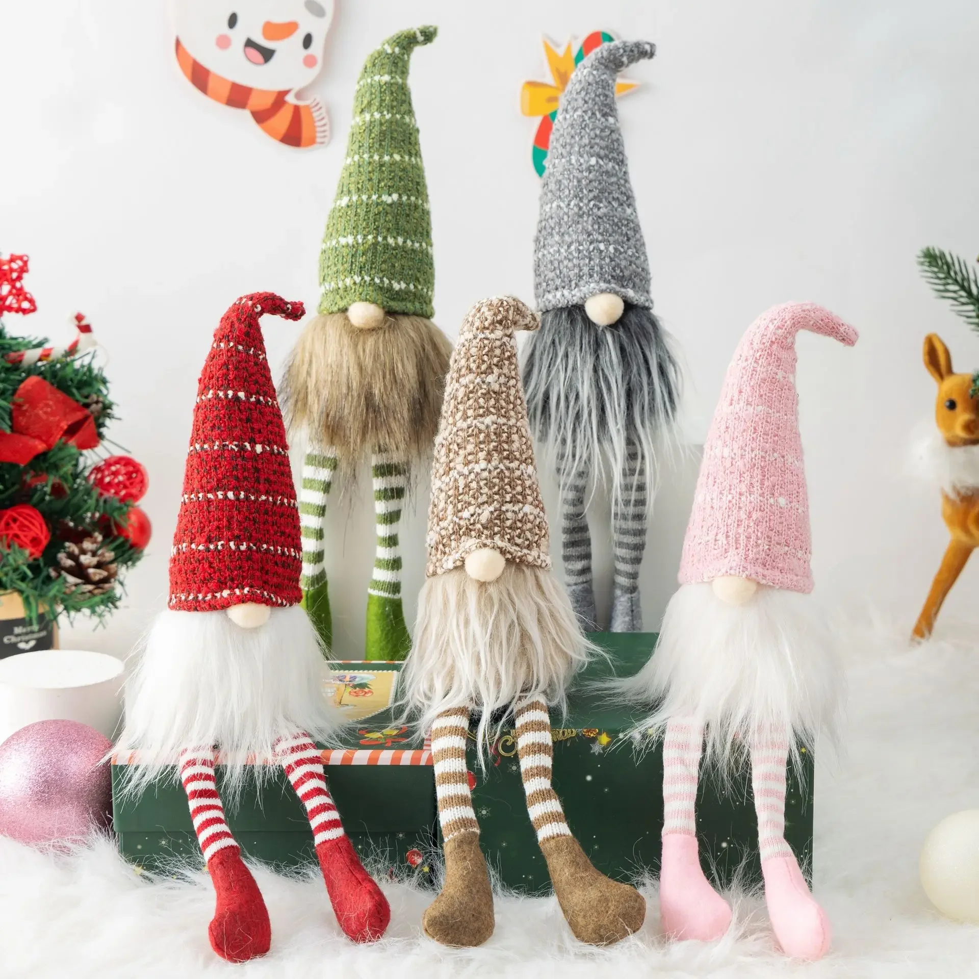 Brinquedo de pelúcia sueco santa boneca gnome escandinavo tomte nordic nisse sockerbit anão elfo ornamento decorações de natal para casa