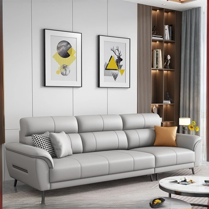 

Classic White Living Room Sofas Minimalist Sleeping Modern Leather Sofa Lounge Luxury Soft Couch Wohnzimmer Furniture For Home