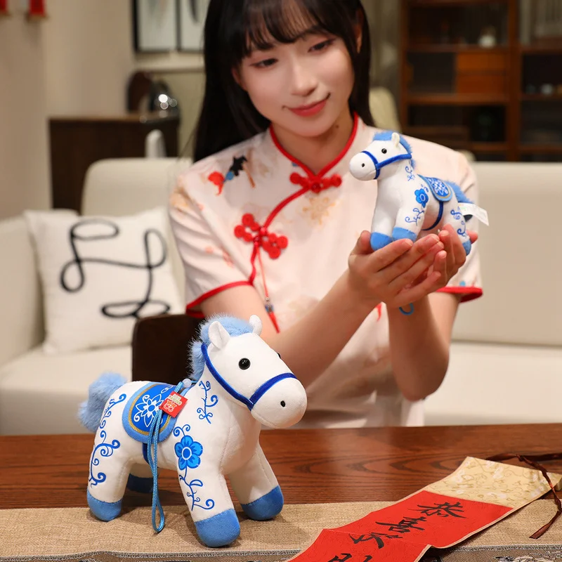 Porte-clés pendentif poney mignon, jouet en peluche 12/20CM, Mini cheval réaliste Kawaii, poupée en peluche, décor de sac, cadeau, Simulation animale