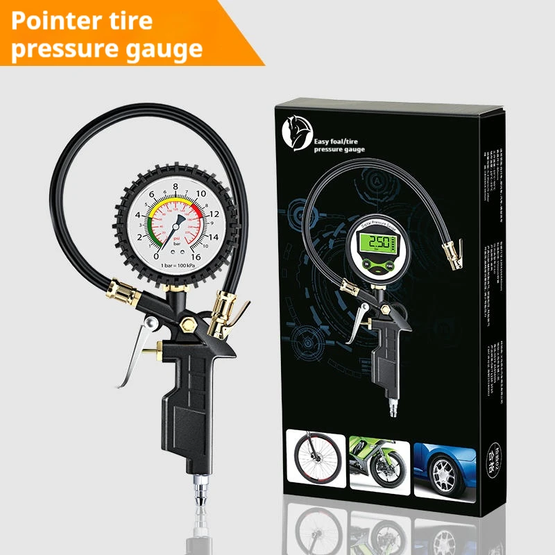 Medidor de pressão de ar do pneu do carro inflator de pressão dos pneus ferramenta pneumática medidor de pressão do compressor 0-220psi display lcd