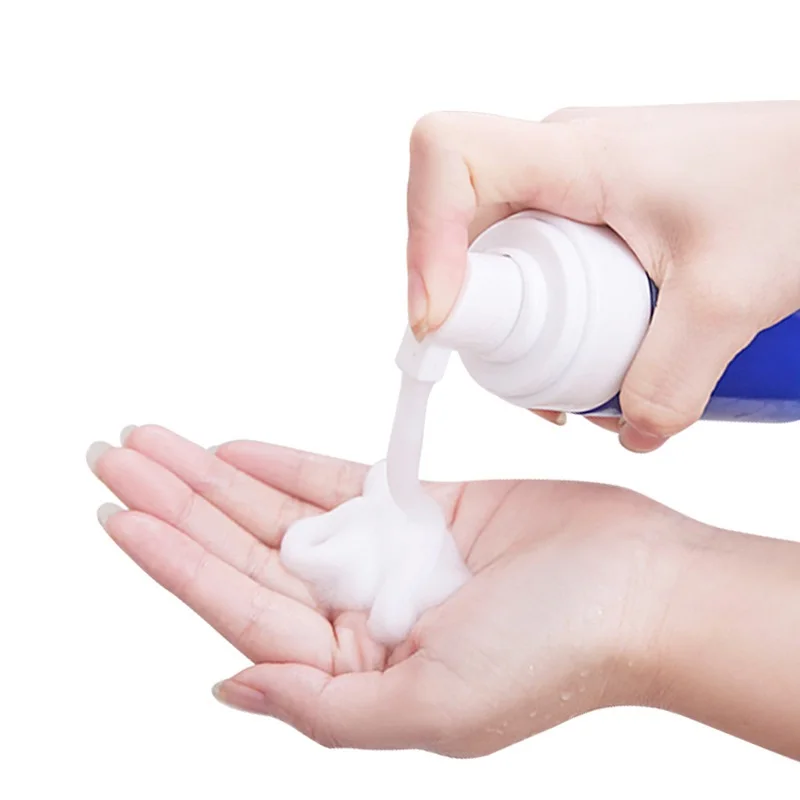 100pcs 100ml 150ml Clear Foam Pump Bottle Foaming Soap Dispenser Bottle White Blue Skin Care Packaging Cosmetic Packaging