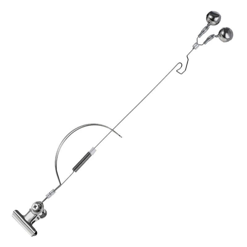 Stainless Steel Fishing Bells Clips Fishing Rod Alarm with Double Alert-Bells