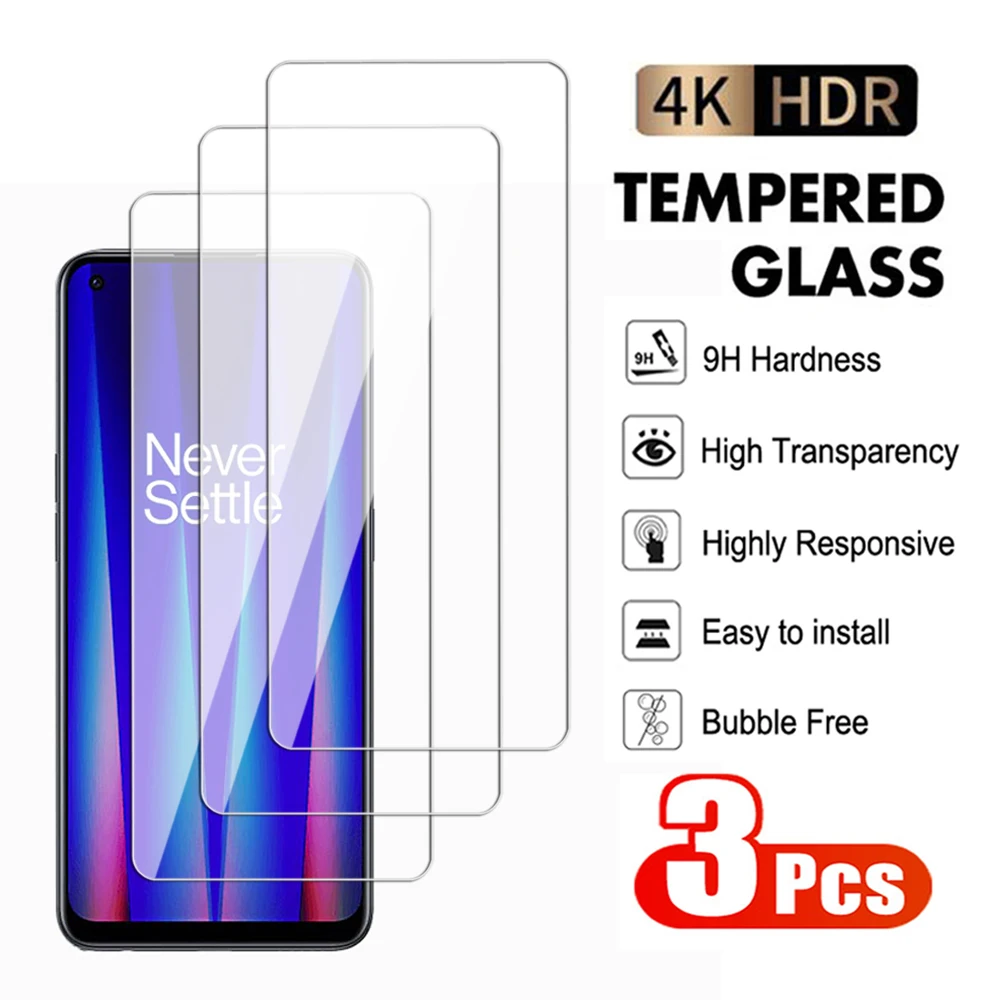 3Pcs Anti-Burst Transparent Glass For OnePlus Nord CE 3 2 Lite 5G Screen Protecctor For OnePlus Nord 2T 3 Tempered glass Film 9H