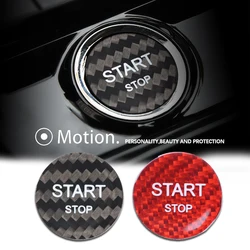 Carbon Fiber Engine Start Stop Button Interior Trim Cover Sticker For Peugeot 408 308S 508 C4L DS5