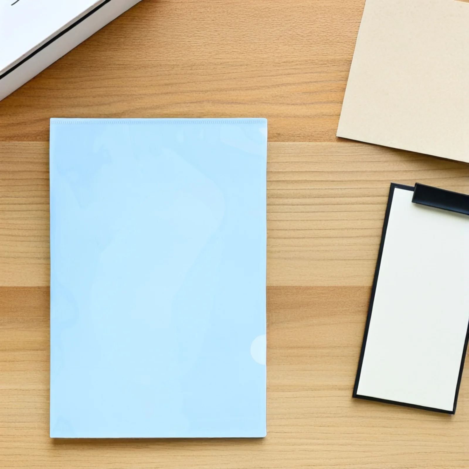 30 قطعة من المجلدات البلاستيكية مقاس A4: منظم مستندات على شكل حرف L وأكمام مجلد ملفات شفافة زرقاء لمشروع تخزين المنزل والمكتب والمدرسة