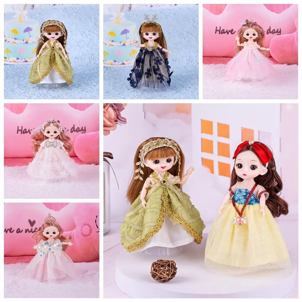 Toy Accessories 17cm Doll Clothes Set Crystal Multiple Color Princess Bjd Doll Skirt Convertible Clothing NO Doll