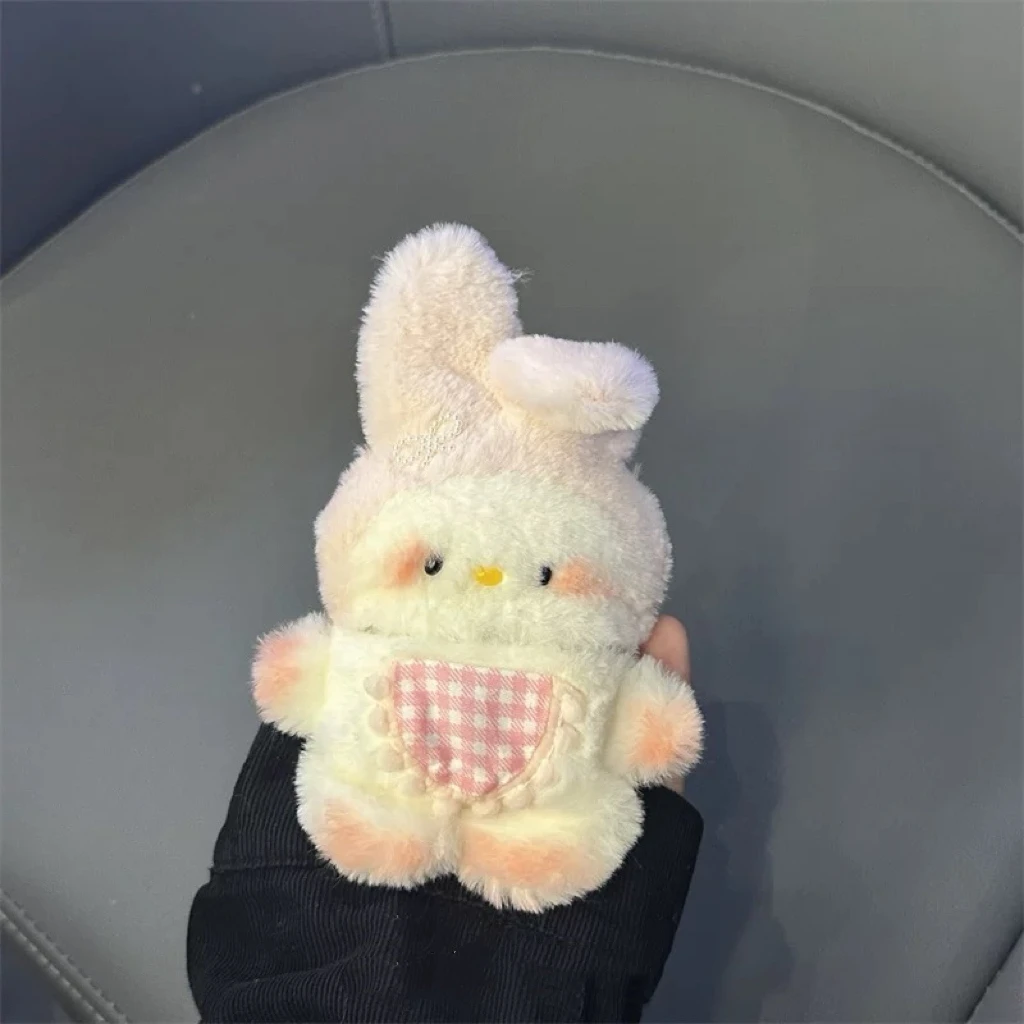 

Korean INS Kawaii Warm Fluffy Plush Rabbit 3D Earphone Case Protective Cover For Airpods 4 3 2 cover Headphone case Pro 3 2 Case