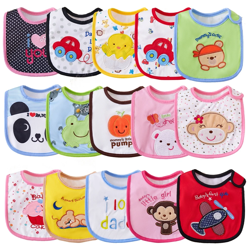 

Набор из 5 случайных мягких регулируемых слюнявчиков-бандан для младенцев, новорожденных, мальчиков и девочек, для кормления и вытирания слюны