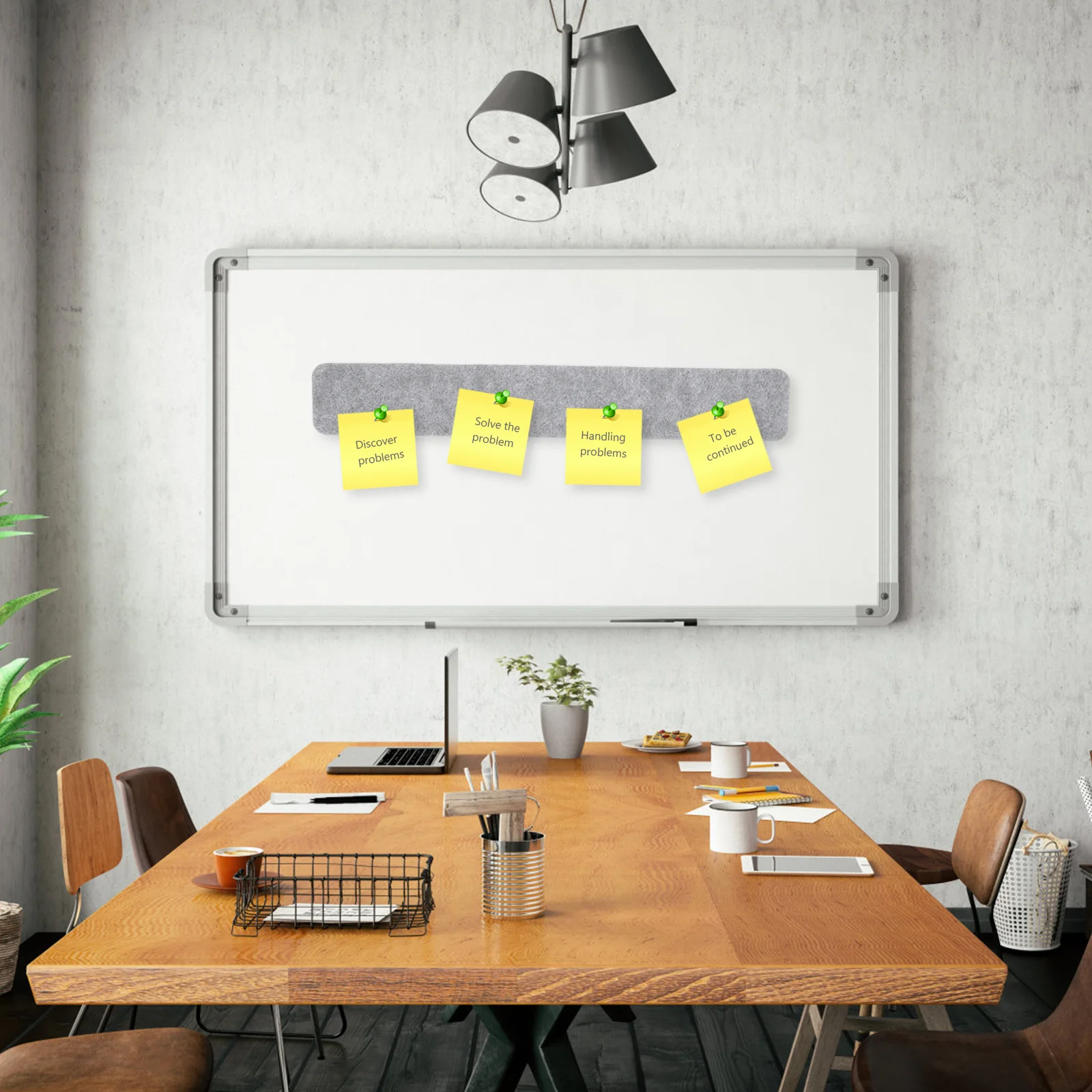 

8 pcs Felt Bulletin Board Strips Adhesive Wall Memo Bar For Photos Notes Display Craft Office Home Organization Bulletin Board