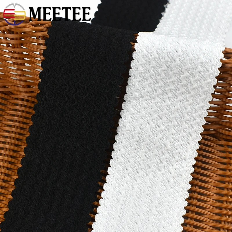 

2/5/10M 40-70mm Wide Black White Elastic Band Underwear Strap Wavy Stretch Ribbon Bra Waistband Spring Cloth DIY Accessories