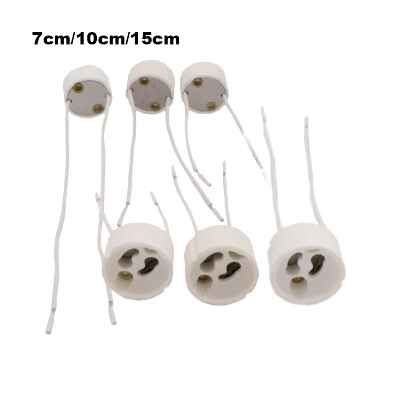 GU10 Lamp Base Lamp Socket LED Strip Connector For Halogen Ceramic Light Bulb Lamps Holder Base Wire Jack