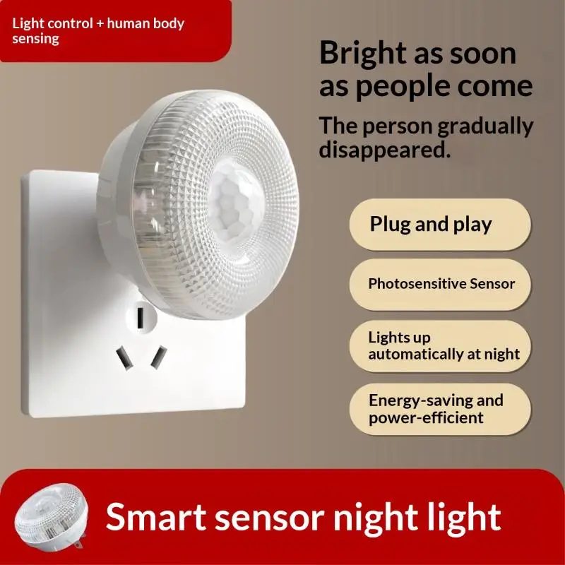 

SUSU 1PC Motion Sensor Night Lights In Warm White/Cold White Adjustable Brightness Automatic On/Off Ideal For Bedside Stairs