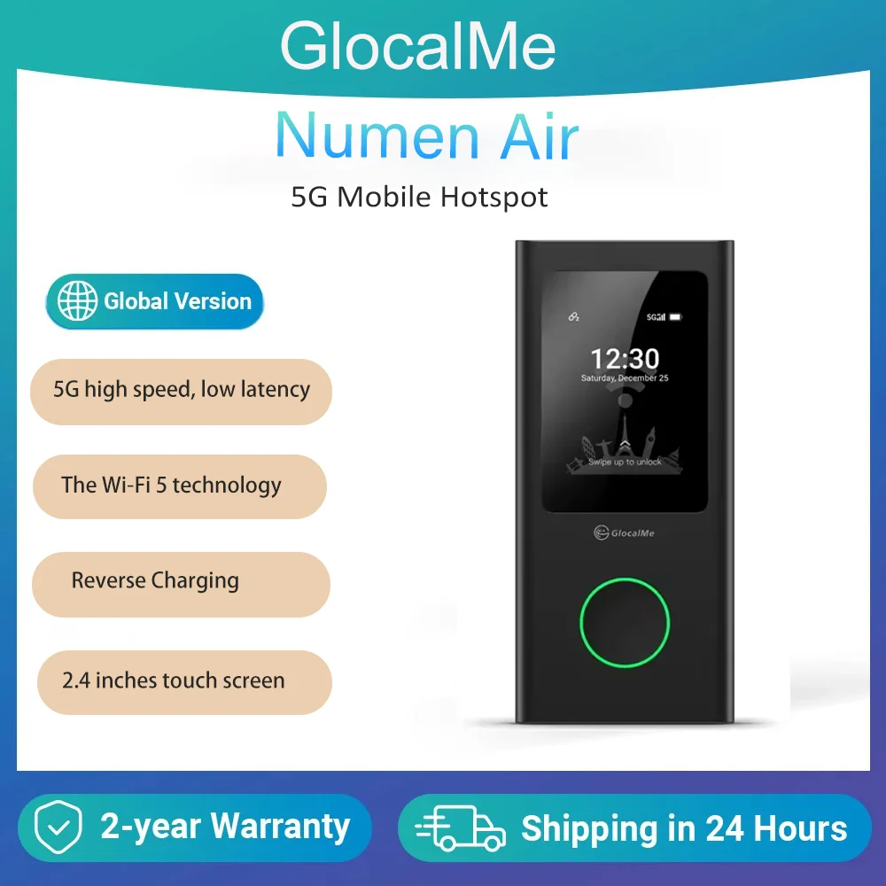 GlocalMe U50 Numen Air 5G Global Cloudsim Router High Speed Portable Router WiFi Hotspot Business Travel Network Data