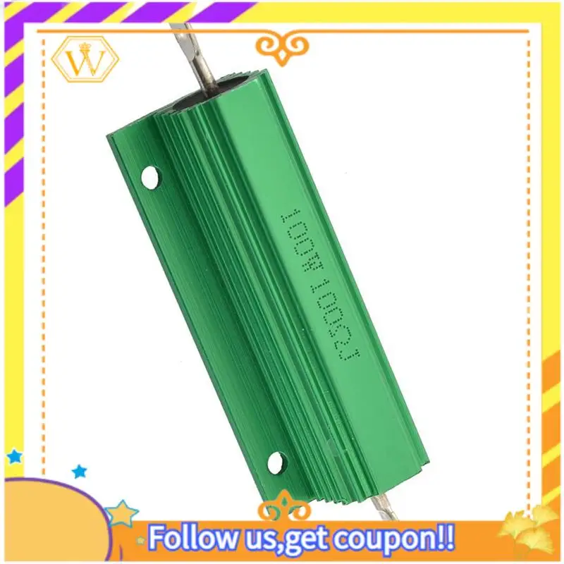 A01K-3X alumínio Shell 100W Watt 100 Ohm Wirewound Power Resistor