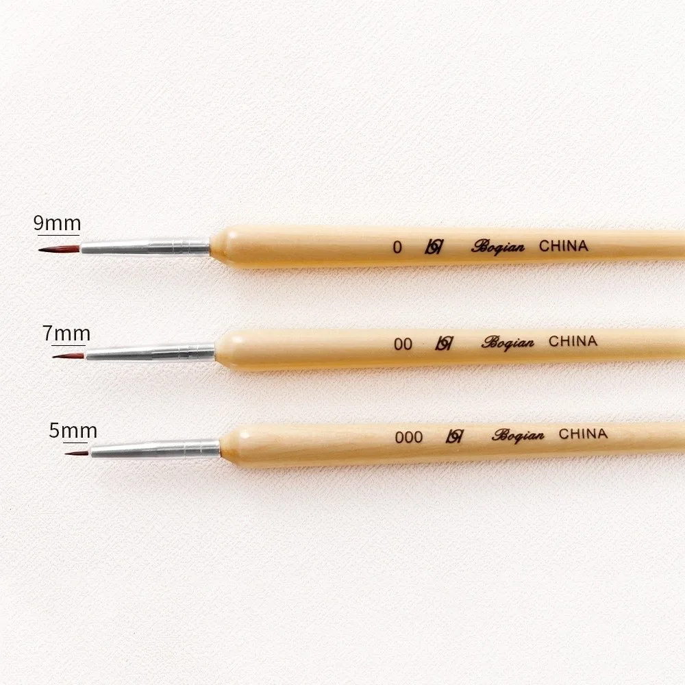 3Pcs Set Multifunction Nail Art Liner Brushes 3D Tips Fine Liner Points Nail Drawing Pens Professional Wooden Handle