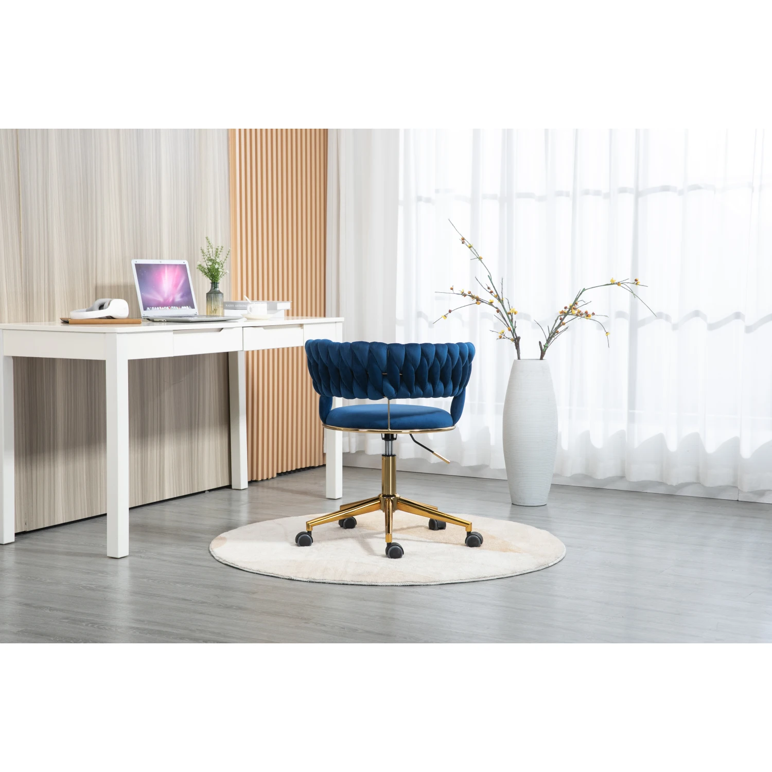 Modern Adjustable Executive Swivel Task Chair for Small Space, Living Room, Make-up, Studying - COOLMORE