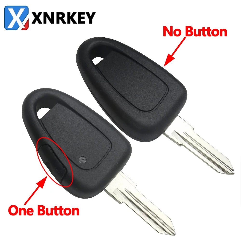 

XNRKEY Transponder Car Key Shell for Fiat Iveco Replacement Remote Case No/Side Button Uncut GT15R Blank Blade Key Shell