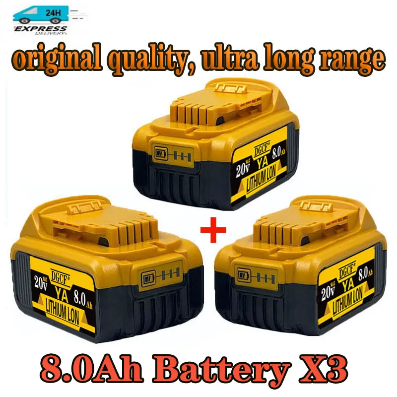 

Original 18 Volt MAX Power Tools 18650 Lithium Batteries 20V For Dewalt 8000mAh DCB200 Replaceable Li-ion Battery Compatible