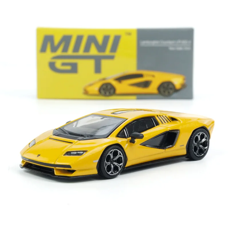 

TSM MINIGT 1/64 733 Countach LPI 800-4 Желтая литая под давлением модель автомобиля детские игрушки подарок
