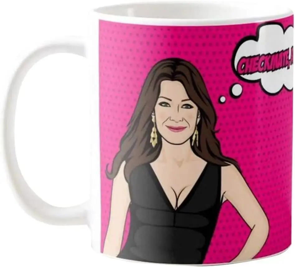 Real Housewives Of Beverly Hills Lisa Vanderpump Inspired Coffee Mug, Reality TV Pop Culture, 11 Oz Novelty Coffee Mug/Cup, Whit