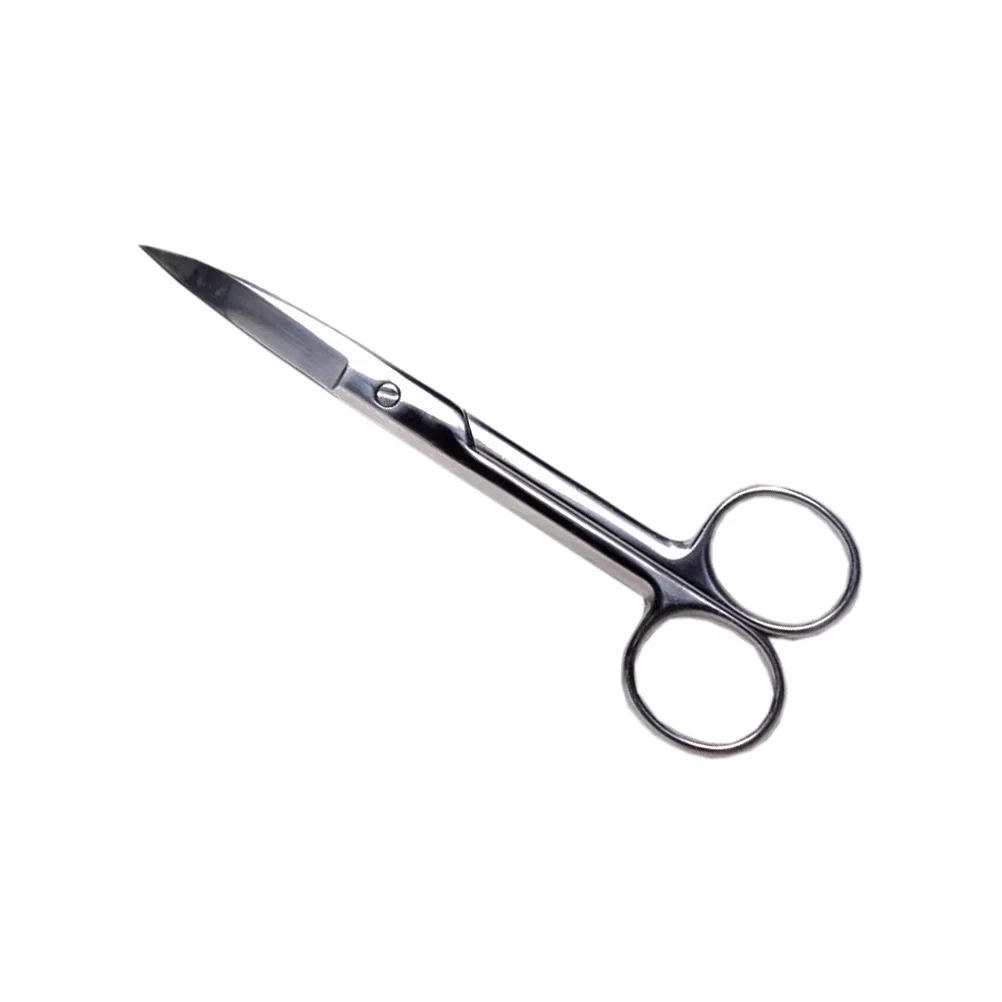 14cm Dual Eyelid Tape Scissors Stainless Steel Eyebrow Makeup Scissors Curved Precise Small Cutting Tool