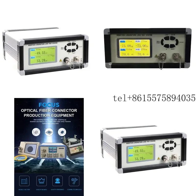 

Hot Insertion Loss and Return Loss Test Station for Fiber Optic Patch Cord Production IL RL Tester