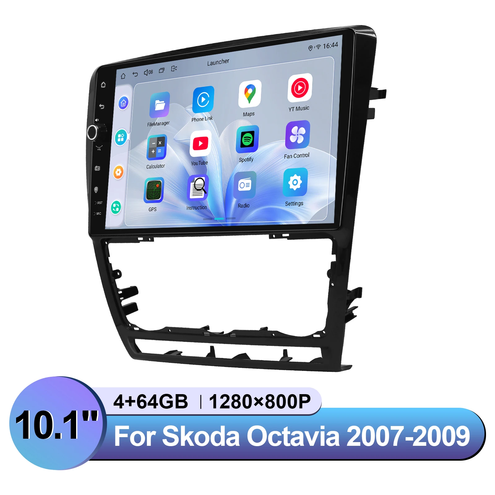 JOYING 10.1 Inch Car Stereo Radio for Skoda Octavia 2007 2008 2009 GPS Navigation Multimedia Player With CarPlay Android Auto