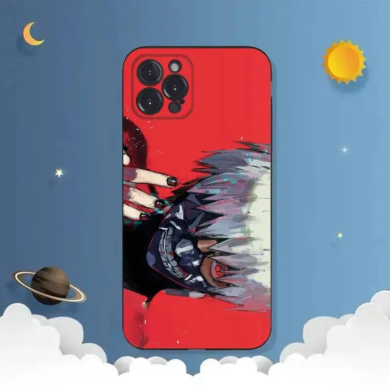 Kaniki Ken Tokyo G-Ghoul Phone Case For iPhone 11 12 Mini 13 14 15 PRO XS MAX X XR 6 7 8 Plus Black Shell